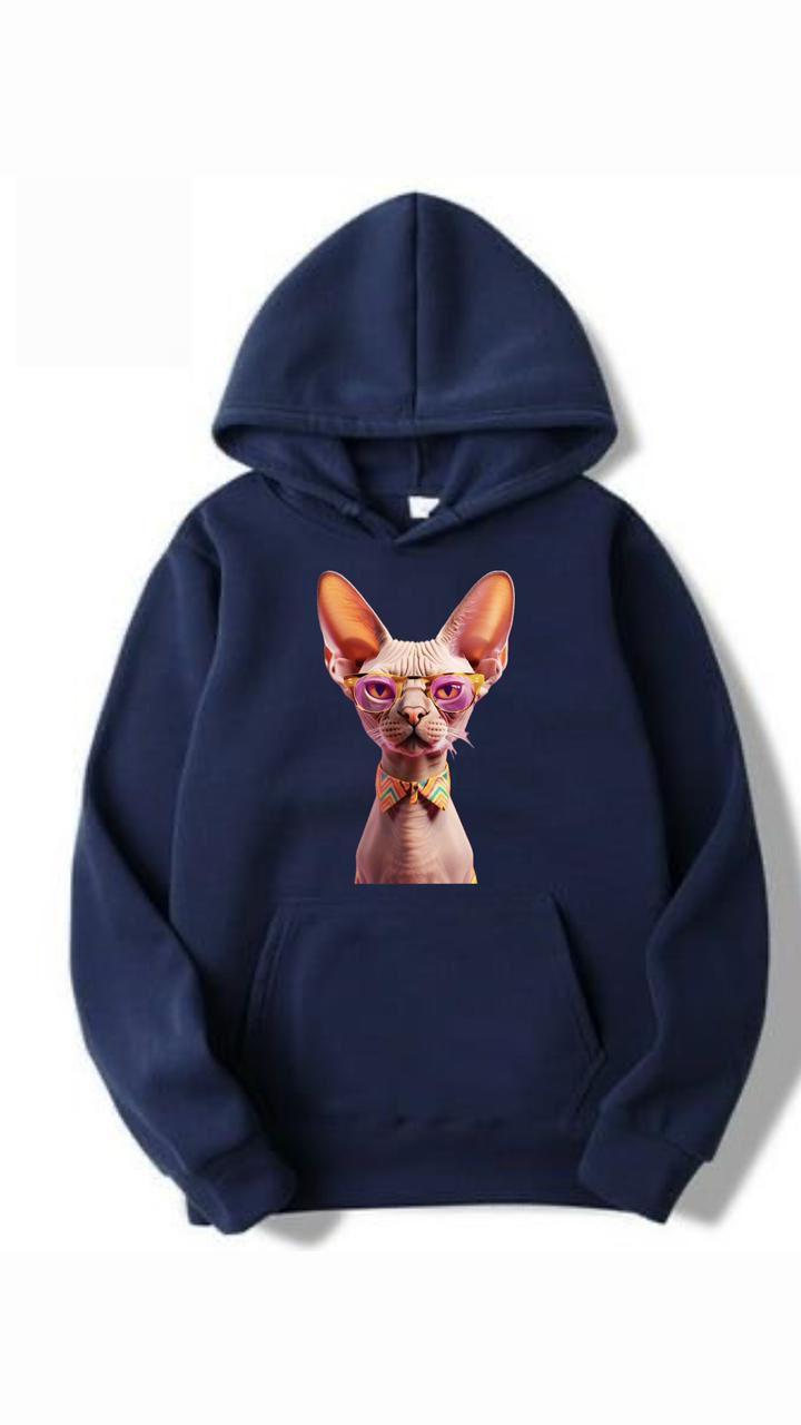 Navy Cat hoodie